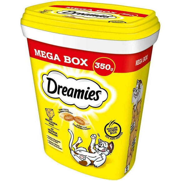 Spar King-Dreamies Katzensnacks Katzenleckerli mit Käse MegaBox 2 x 350 g 2er Pack