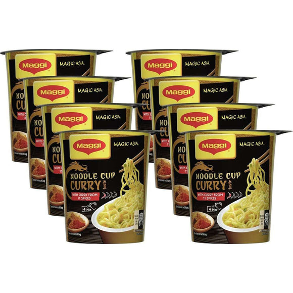 Spar King-Maggi Magic Asia Noodle Cup Curry Instant Nudelsnack Nudeln asiatisch 8 x 63 g