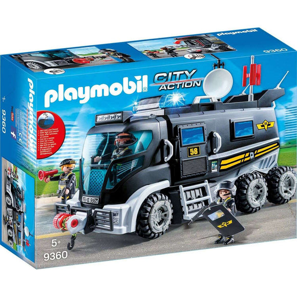 Spar King-Playmobil City Action 9360 - SEK-Truck mit Licht und Sound 4 Figuren 92 Teile