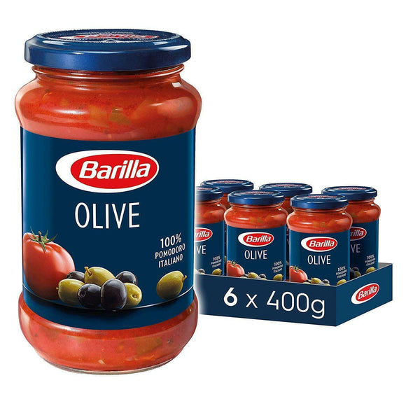 Spar King-Barilla Pastasauce Olive Oliven Sauce Nudeln Teigwaren 6 x 400 g 6er Pack