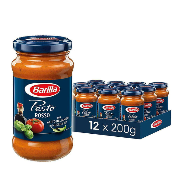 Spar King-Barilla Pesto Rosso Sauce rot Glutenfrei Teigwaren Nudeln 12 x 200 g 12er Pack