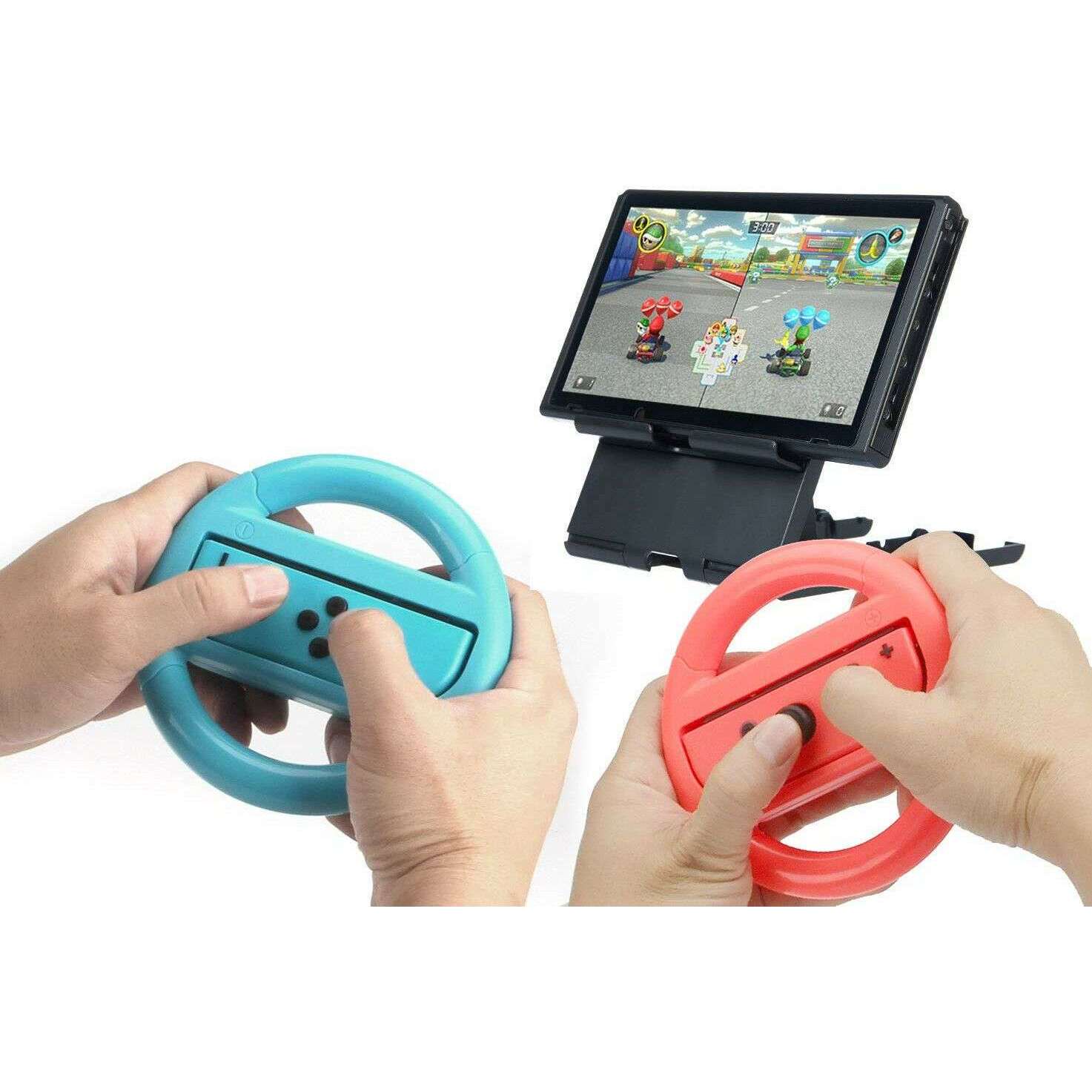 Basics Lenkrad für Nintendo Switch Blau und Rot Konsole Zubehör Gaming –  Spar King