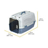 Spar King-Basics Transportbox für Haustiere Hund Katze mit 2 Türen Dachöffnung 58 cm