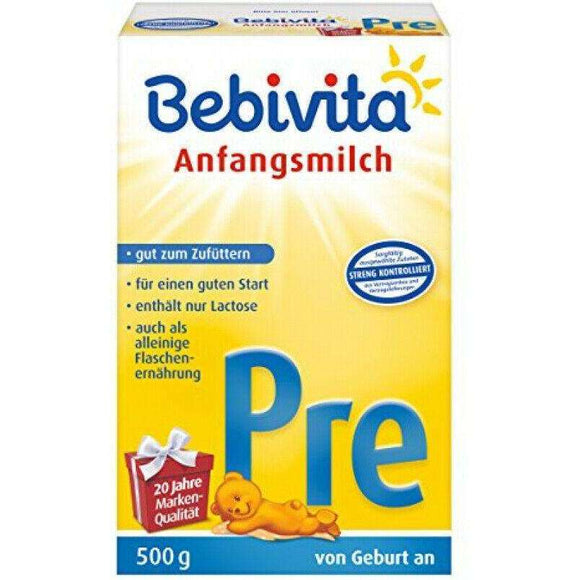 Spar King-Bebivita PRE Anfangsmilch Lactose Zufüttern Säuglingnahrung 4er Pack (4 x 500 g)