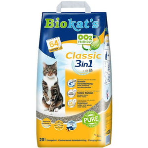 Spar King-Biokats Classic 3in1 Katzenstreu ohne Duft Hochwertige Klumpstreu 20 Liter