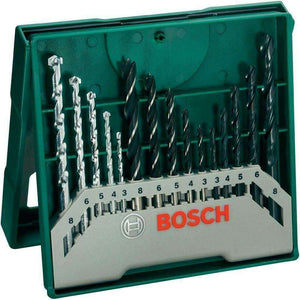 Spar King-Bosch 2607019675 Mini-X-Line Mixed-Bohrer-Set Metall Holz Stein 15-teilig