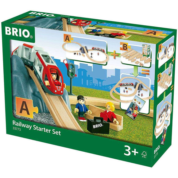 Spar King-BRIO World 33773 Eisenbahn Starter Set A Holzeisenbahn Kleinkindspielzeug
