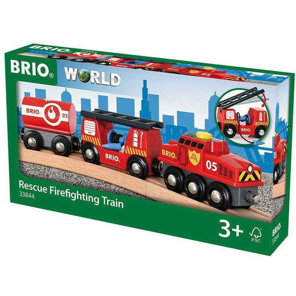 Spar King-BRIO World 33844 Feuerwehr-Löschzug Holzeisenbahn Kleinkindspielzeug Zubehör
