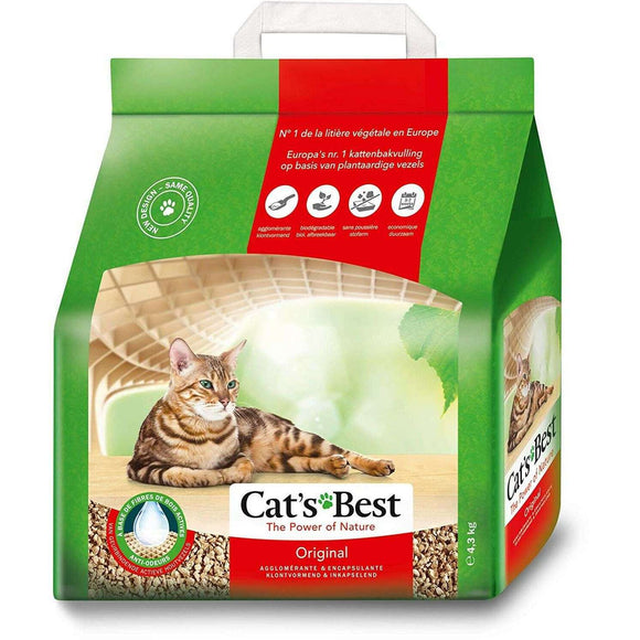 Spar King-Cat's Best Original Katzenstreu Öko Plus Pflanzenfasern Kompostierfähig 4,3 kg
