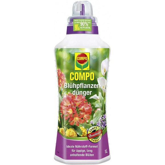 Spar King-COMPO Blühpflanzendünger Pflanzen Zimmer Balkon Terrasse Flüssigdünger 1 Liter