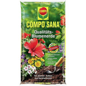 Spar King-COMPO SANA Qualitäts-Blumenerde 8 Wochen Nährstoffversorgung Pflanzen 10 Liter