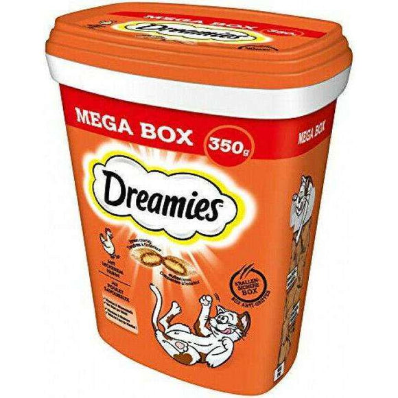 Spar King-Dreamies Katzensnacks Katzenleckerli mit Huhn MegaBox 2 x 350 g 2er Pack