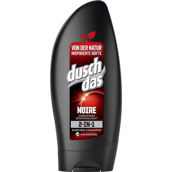 Spar King-Duschdas Noire 2-in-1 Duschgel Shampoo Männer Herren 6 x 250 ml 6er Pack