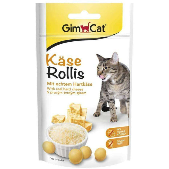 Spar King-GimCat Käse Rollis Getreidefreier Katzensnack Hartkäse Katzen Leckerli 8 x 40 g