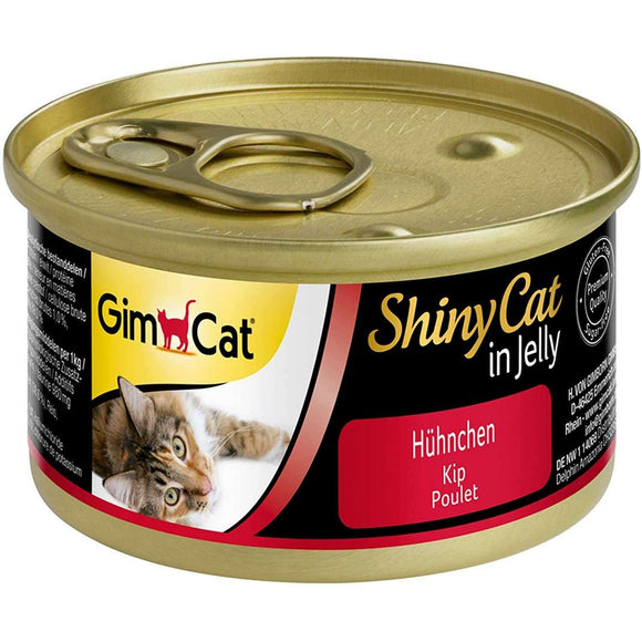 Spar King-GimCat ShinyCat in Jelly Hühnchen Gelee Katzenfutter Nassfutter 24 x 70 g