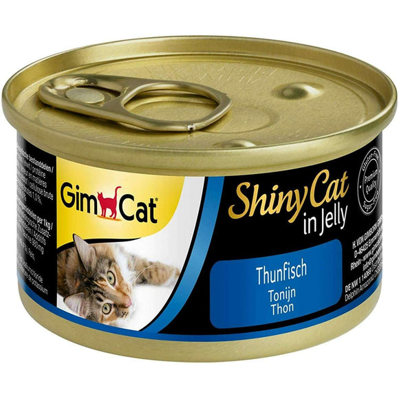 Spar King-GimCat ShinyCat in Jelly Thunfisch Gelee Katzenfutter Nassfutter 24 x 70 g