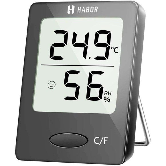 Spar King-Habor Thermo-Hygrometer hohe Genauigkeit Komfortanzeige Thermometer schwarz