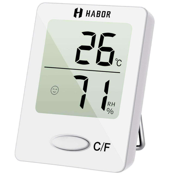 Spar King-Habor Thermo-Hygrometer hohe Genauigkeit Komfortanzeige Thermometer weiß