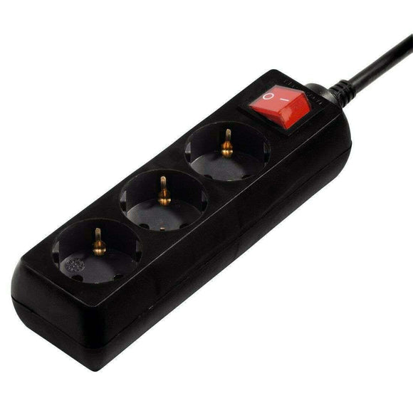Spar King-Hama 3-fach Steckdosenleiste mit Schalter Mehrfachsteckdose 3m Kabel schwarz