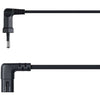 Spar King-Hama Euro-Netzkabel Stecker 2-polig beidseitig 90 Grad gewinkelt TV 3 m schwarz
