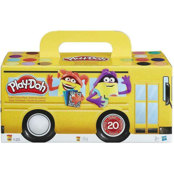 Spar King-Hasbro A7924EU6 Play-Doh Super Farbenset Knete kreatives Spielen 20 Farben