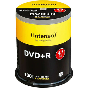 Spar King-Intenso DVD+R 16x Speed 4,7GB 120 Minuten DVD Rohlinge Brenner 100er Spindel