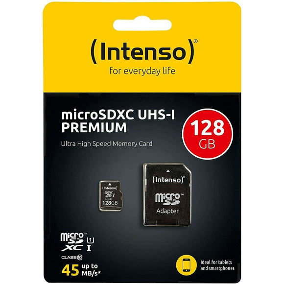 Spar King-Intenso Micro SDXC 128GB Class 10 UHS-I Speicherkarte SD-Adapter iPhone Android