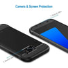 Spar King-JETech TPU-Hülle für Samsung Galaxy S7 mit Stoßdämpfung Carbon-Faser Schwarz