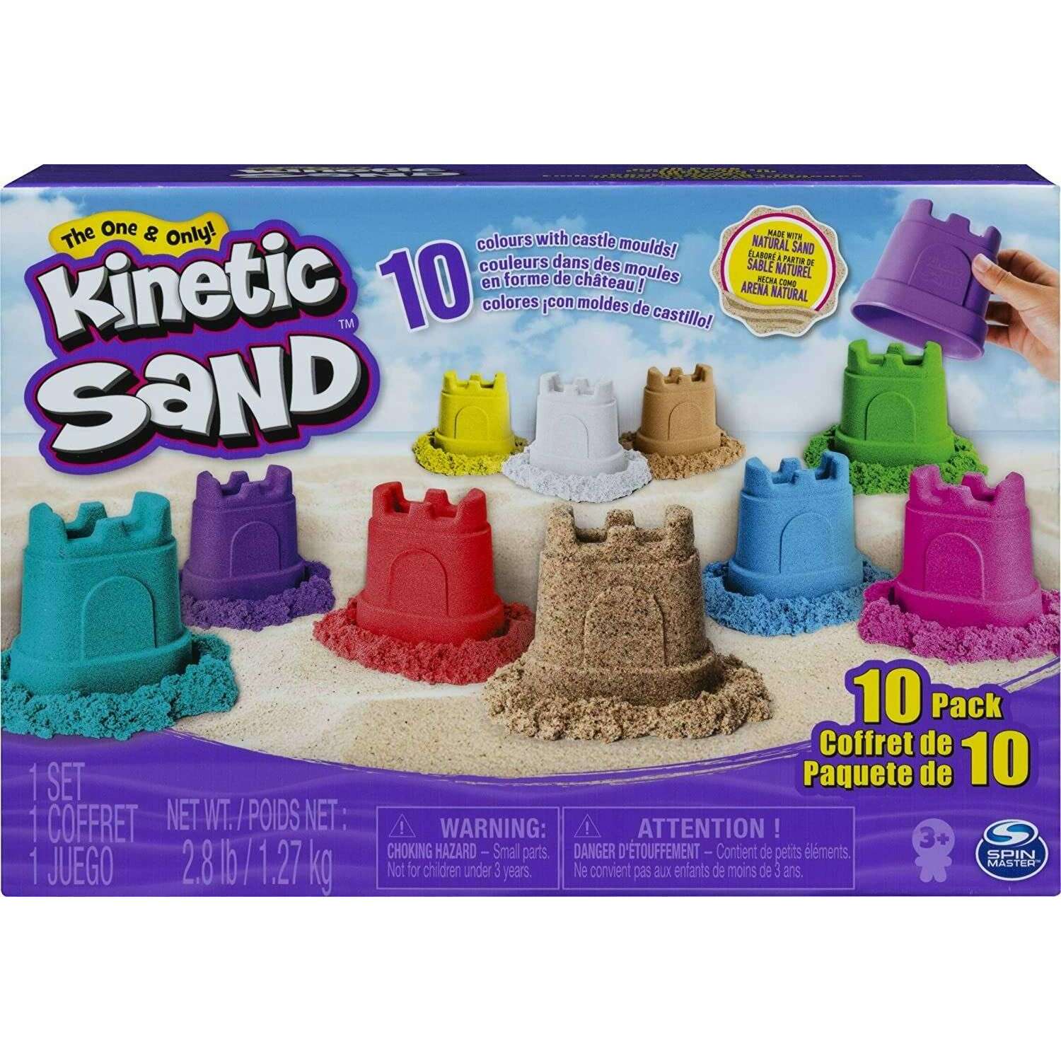 Kinetic Sand 6052995 Burgenförmchen Spielset Spielzeug ab 3 Jahren