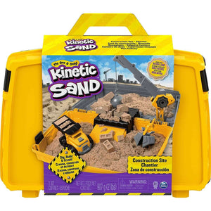 Spar King-Kinetic Sand 6055877 Baustellen Koffer Spielset Spielzeug ab 3 Jahren 907 g