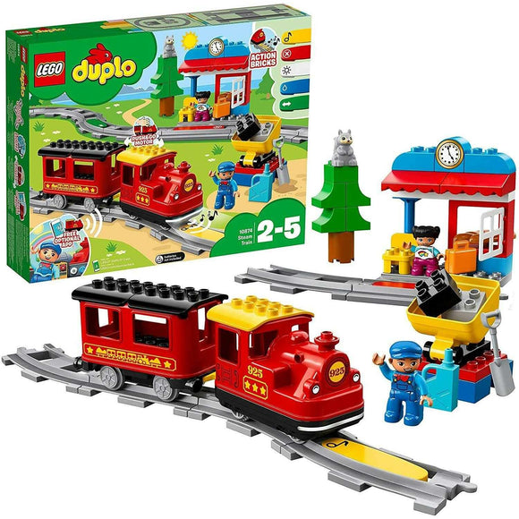 Spar King-LEGO 10874 DUPLO Dampfeisenbahn Spielzeugeisenbahn Licht Sound Batteriebetrieben