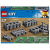 Spar King-LEGO City 60205 Schienen 8 Gerade 4 Gebogene 8 Biegsame Schienensegmente Grau