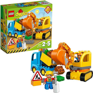 Spar King-LEGO Duplo 10812 Bagger und Lastwagen Lernspielzeug Ergänzungsset Motorik