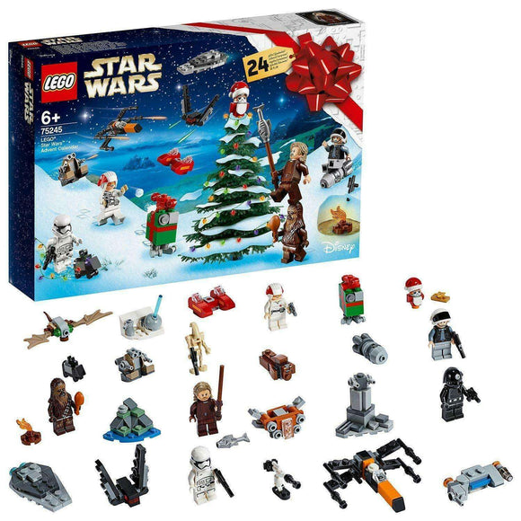 Spar King-LEGO Star Wars 75245 Adventskalender 24 Figuren Skywalker Chewbacca Fahrzeuge
