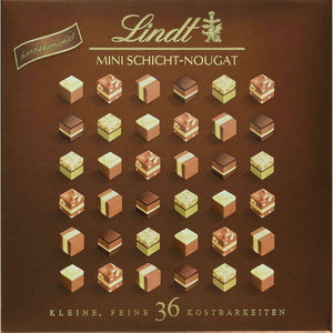 Spar King-Lindt Mini Schicht-Nougat Pralinés Pralinen Schokolade Schachtel Advent 165 g