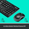 Spar King-Logitech MK270 Combo Tastatur kabellose Maus Nano-Empfänger QWERTZ schwarz
