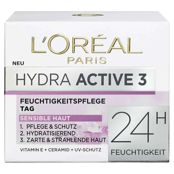 Spar King-L'Oreal Paris Hydra Active 3 Tagespflege Creme sensible Haut Feuchtigkeit 50 ml