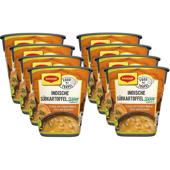 Spar King-Maggi Food Travel Cup Indische Süßkartoffelsuppe Fertiggericht Snack 8 x 35g