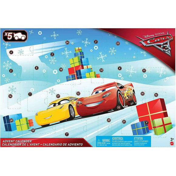 Spar King-Mattel FGV14 Adventskalender Disney Cars 3 Spielzeugkalender Figuren Auto Kinder