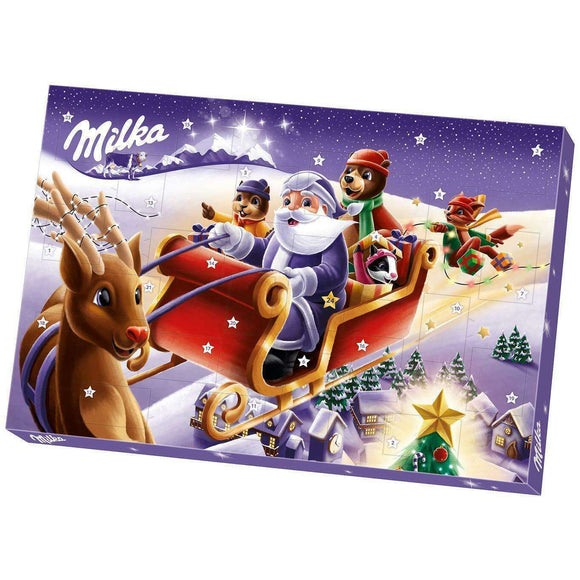 Spar King-Milka Adventskalender Weihnachtskalender 2021 Schokolade Alpenmilch Figuren 200g