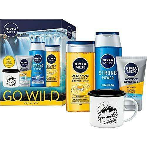 Spar King-NIVEA MEN Go Wild Active Set Geschenkset Männer Pflegeprodukte Shampoo Duschgel