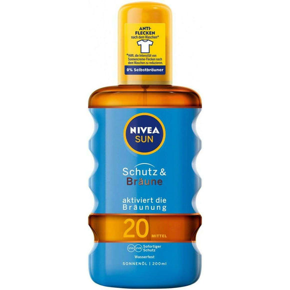Spar King-NIVEA SUN Sonnenöl Spray Lichtschutzfaktor 20 Sprühflasche Schutz Bräune 200 ml