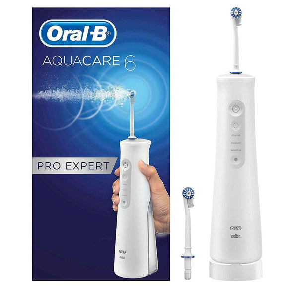 Spar King-Oral-B AquaCare 6 Pro-Expert Kabellose Munddusche Oxyjet-Technologie weiß