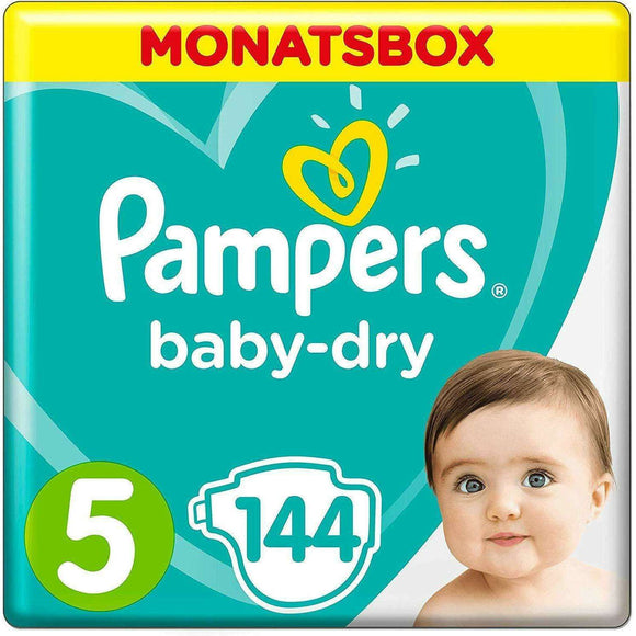 Spar King-Pampers Baby-Dry Windeln Gr. 5 11-16kg Auslaufschutz Monatsbox 144 Stück