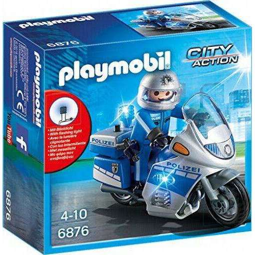 Spar King-PLAYMOBIL City Action 6876 Motorradstreife LED-Blinklicht Spielzeug Spielset