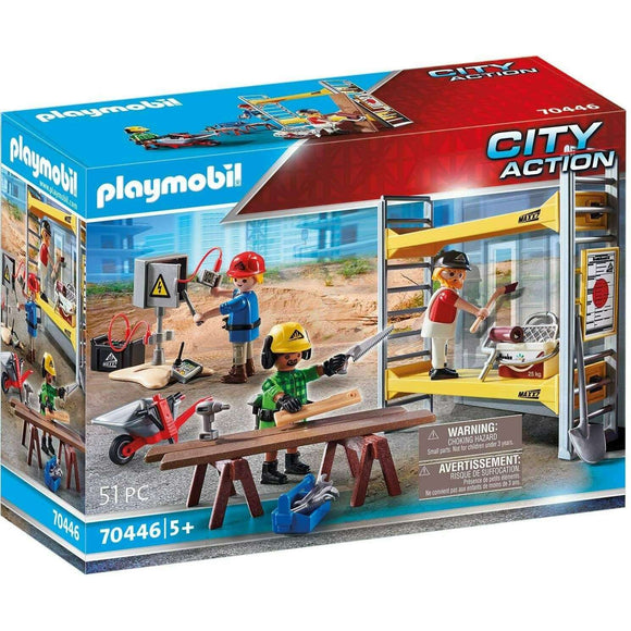 Spar King-Playmobil City Action 70446 Baugerüst Minifigur Spielzeug Spielset ab 5 Jahren