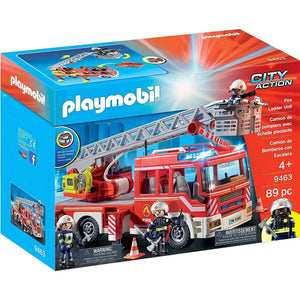 Spar King-Playmobil City Action 9463 - Spielzeug-Feuerwehr-Leiterfahrzeug Feuerwehrauto
