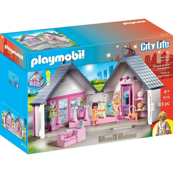 Spar King-Playmobil City Life 9113 Mitnehmkoffer Modegeschäft Spielzeug Set 83 Teile