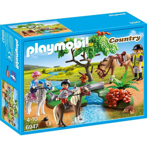 Spar King-Playmobil Country 6947 Fröhlicher Ausritt 3 Figuren 8 Tiere Ponys Pferde Zubehör