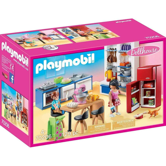 Spar King-Playmobil Dollhouse 70206 Familienküche Spielzeug Spielset 129 Teile Ab 4 Jahren
